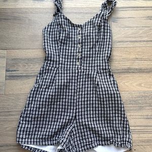 Hollister Plaid Romper